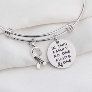 BNQL in This Family Nobody Fights Alone Bracelet Necklace Cancer Awareness Gifts