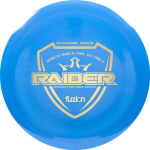 dynamic discs fuzion raider distance driver golf disc [colors may vary] - 173-176g