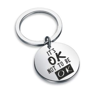 SEIRAA Mental Health Awareness Gift It's Ok Not To Be Ok Keychain Awareness Jewelry Suicide Prevention Gift (It's Ok)