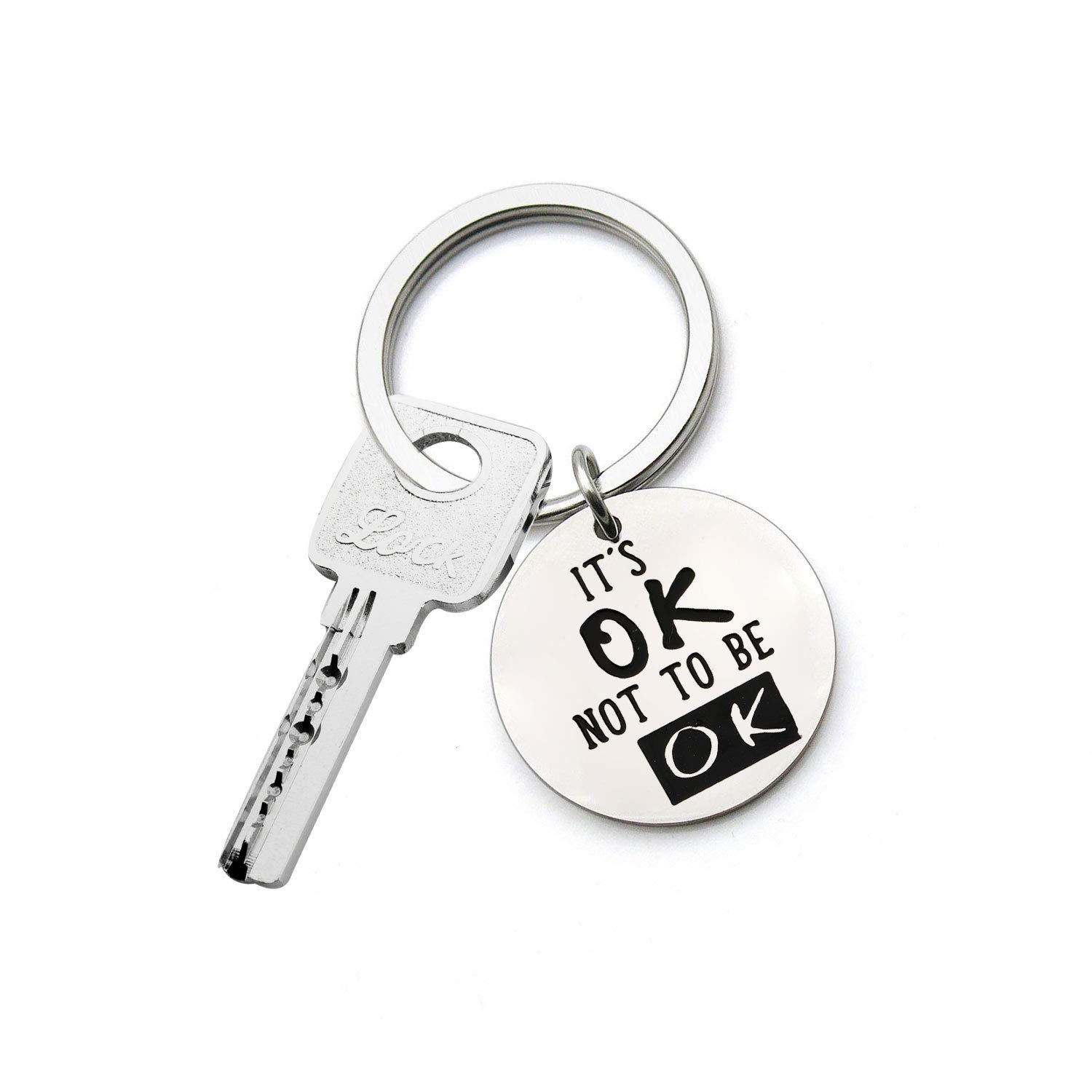 SEIRAA Mental Health Awareness Gift It's Ok Not To Be Ok Keychain Awareness Jewelry Suicide Prevention Gift (It's Ok)