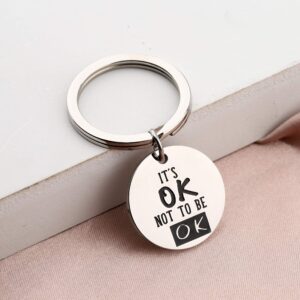 SEIRAA Mental Health Awareness Gift It's Ok Not To Be Ok Keychain Awareness Jewelry Suicide Prevention Gift (It's Ok)