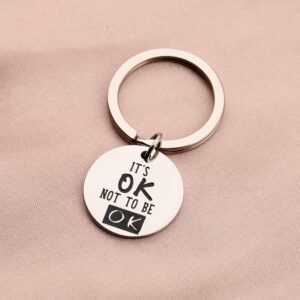 SEIRAA Mental Health Awareness Gift It's Ok Not To Be Ok Keychain Awareness Jewelry Suicide Prevention Gift (It's Ok)