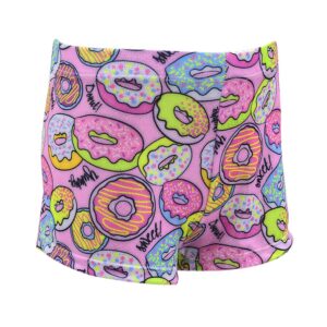 ZIZI Teen Girls' Sparkle Dance Tumbling Athletic Brithday Gift Gymnastics Doughnut Underwear 7Y, 5-6X