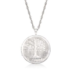 ross-simons sterling silver tree of life locket necklace