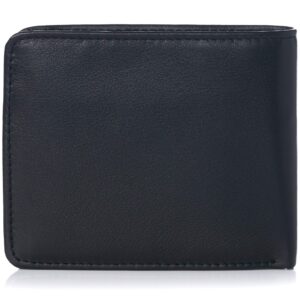 Alpine Swiss RFID Protected Men’s Max Coin Pocket Bifold Wallet with Divided Bill Section Soft Nappa Black