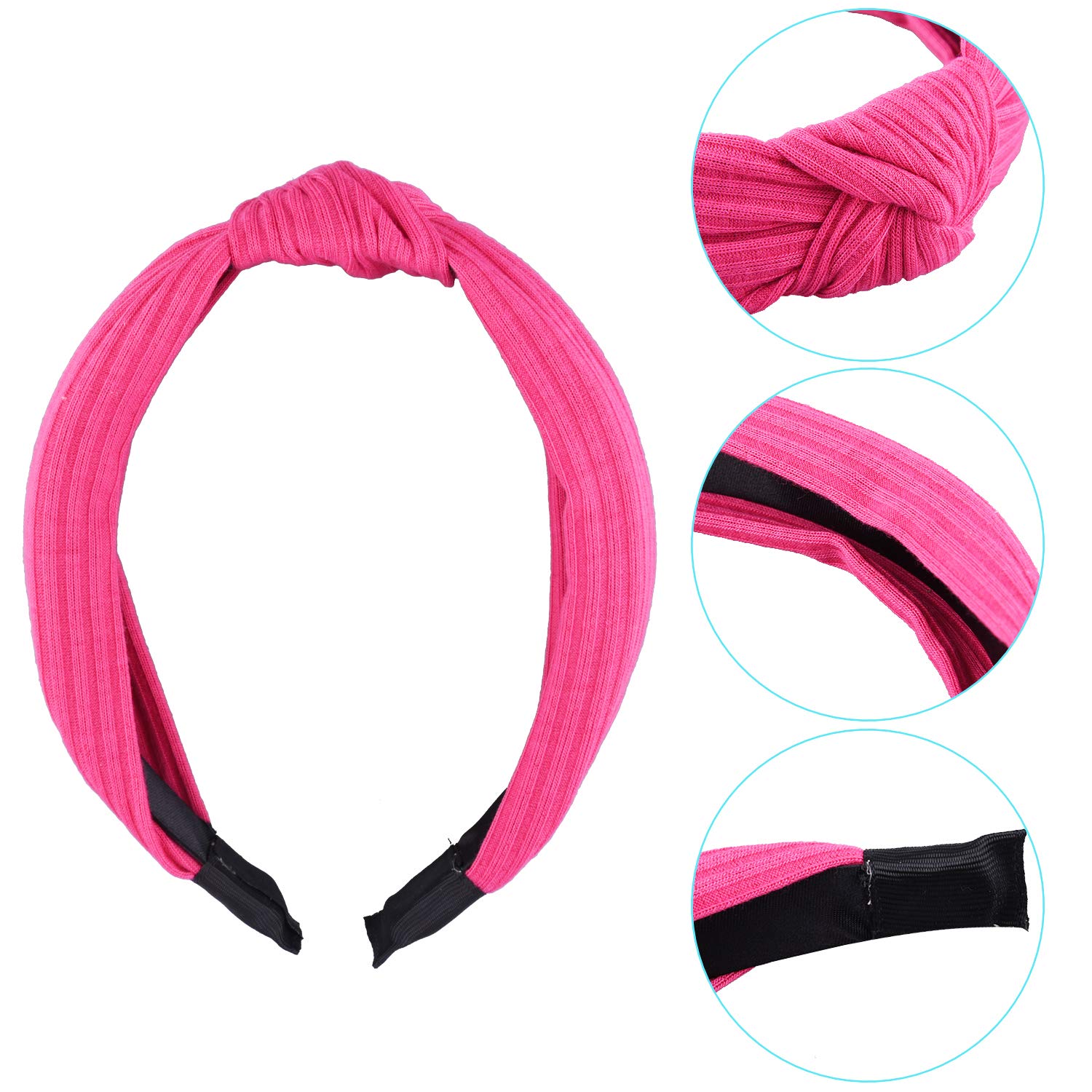 SIQUK 12 Pieces Knot Headband Turban Headbands Top Knotted Headbands for Women, 12 Colors