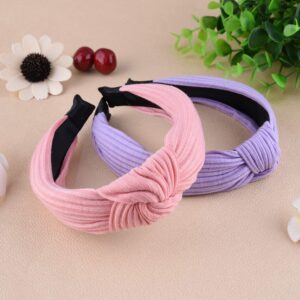 SIQUK 12 Pieces Knot Headband Turban Headbands Top Knotted Headbands for Women, 12 Colors