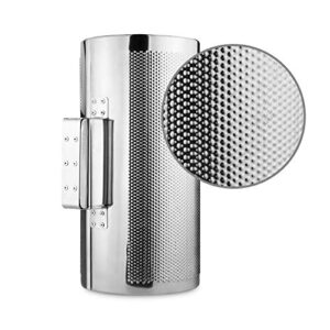 Abuff - Metal Guiro Instrument, 12" x 6" Stainless Steel Guiro Shaker with Scraper Latin Percussion Instrument Musical Training Tool