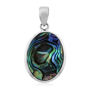 Shop LC Abalone Shell 925 Sterling Silver Solitaire Pendant Jewelry Gifts for Women Birthday Gifts