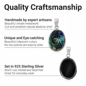 Shop LC Abalone Shell 925 Sterling Silver Solitaire Pendant Jewelry Gifts for Women Birthday Gifts