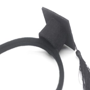 BinaryABC Graduation Hat Headband,Mini Bachelor Cap Headband,Graduation Party Supplies 2024,Graduation Decorations