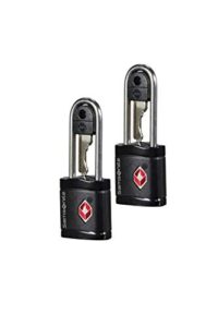 samsonite global travel accessories - tsa lock with key, black, 6 centimeters, tsa key luggage lock 2x