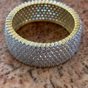 HarlemBling Real Solid 925 Silver His Or Hers Baguette Tennis Ring - Wedding Band Or Pinky Ring Looks Nice On Anyone - Iced Out Eternity (9)