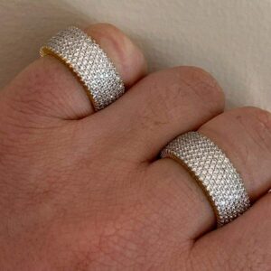 HarlemBling Real Solid 925 Silver His Or Hers Baguette Tennis Ring - Wedding Band Or Pinky Ring Looks Nice On Anyone - Iced Out Eternity (9)