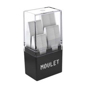 moulet 56 collar stays for men's dress shirts - premium dress shirt collar inserts, 4 sizes - plastic collar stays for men (plastic)