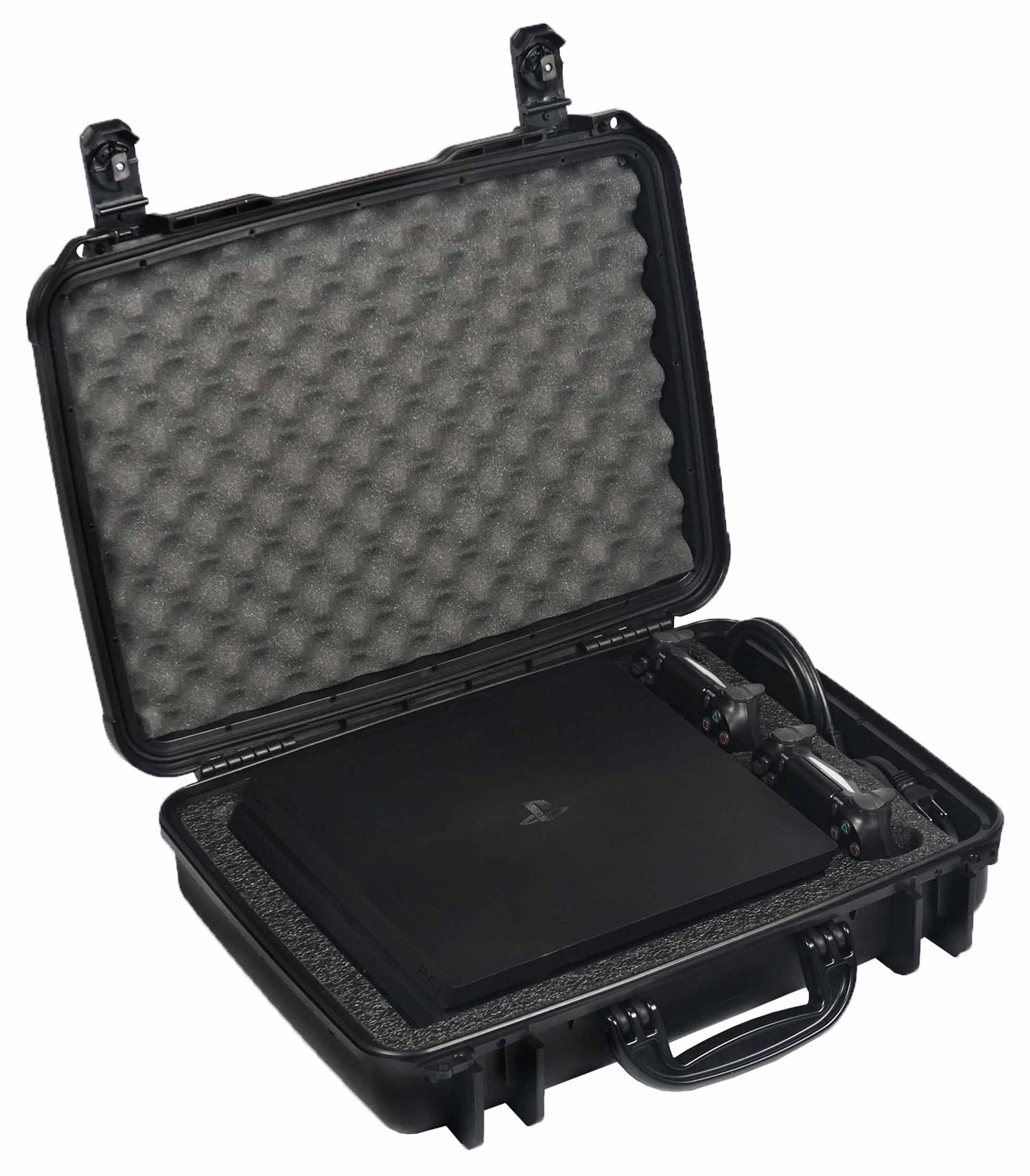 Case Club Waterproof Gaming Travel Case to fit PlayStation 4 Pro in Pre-Cut Foam