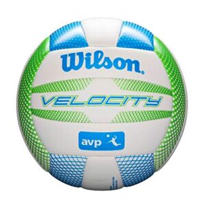 Wilson - AVP Velocity Volleyball - Beach Recreational Ball - Official Size (Green/Blue)