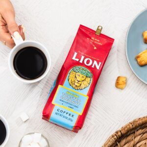 Lion Coffee, Toasted Coconut Flavor, Light Roast, Pre-Ground, 10 Ounce Bag