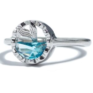 helen de lete mermaid in ocean s925 sterling silver adjustable ring