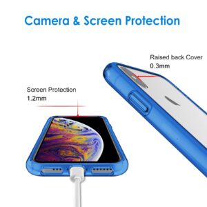 JETech Case for iPhone Xs and iPhone X 5.8-Inch, Shockproof Phone Bumper Cover, Anti-Scratch Clear Back (Blue)