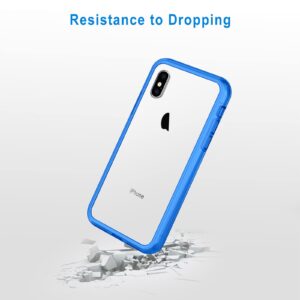 JETech Case for iPhone Xs and iPhone X 5.8-Inch, Shockproof Phone Bumper Cover, Anti-Scratch Clear Back (Blue)