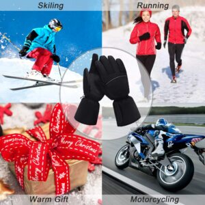 SPRING Electric Heated Gloves,Portable Battery Heating Thermal Gloves,Waterproof Touchscreen Gloves for Cycling,Motorcycle,Hiking,Snowboarding Outdoor Winter Sport