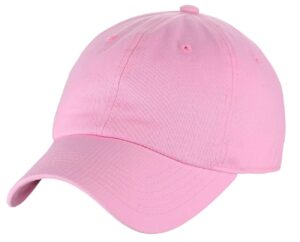 c.c unisex classic blank low profile cotton unconstructed baseball cap dad hat light pink