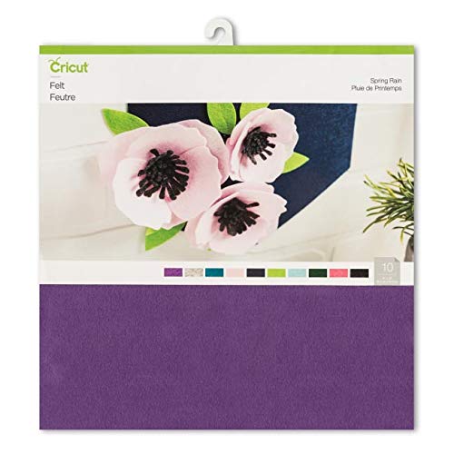 Cricut Soft Felt Sampler Bundle, Assorted Colors - 12x12 in Fabric Non Woven Craft Sheet Squares for DIY Iron Patchwork School Bulletin Boards Sewing Kids Projects Christmas Decorations Ornaments