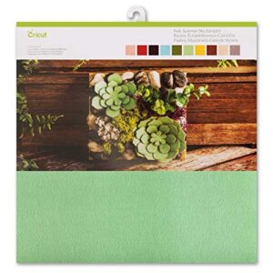 Cricut Soft Felt Sampler Bundle, Assorted Colors - 12x12 in Fabric Non Woven Craft Sheet Squares for DIY Iron Patchwork School Bulletin Boards Sewing Kids Projects Christmas Decorations Ornaments