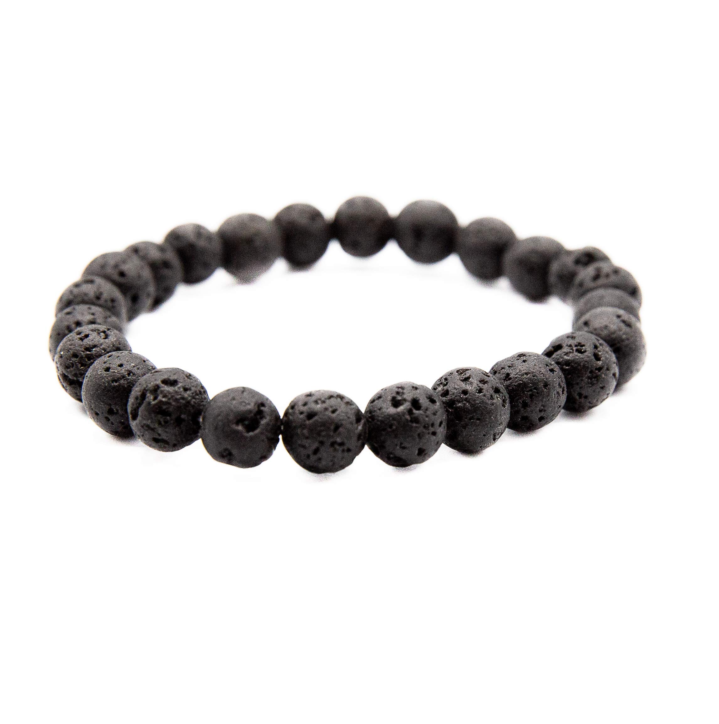 Natural Diffuser Bracelet | Stone Lava Rock Bracelet | Elastic Yoga Lava Beads | Men Women Yoga Bead Bracelet