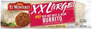 el monterey xx large spicy red hot beef and bean burrito, 9.5 ounce -- 12 per case.