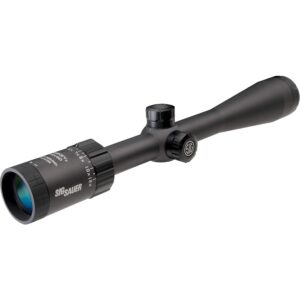 Sig Sauer Waterproof Fogproof Hunting Second Focal Plane 1-inch Tube Diameter Whiskey3 4-12X40mm Scope, BDC-1 Quadplex Reticle