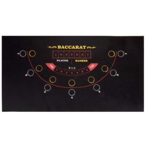 mini baccarat table felt layout - includes bonus reference card!