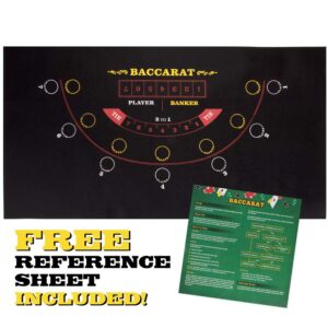 Mini Baccarat Table Felt Layout - Includes Bonus Reference Card!