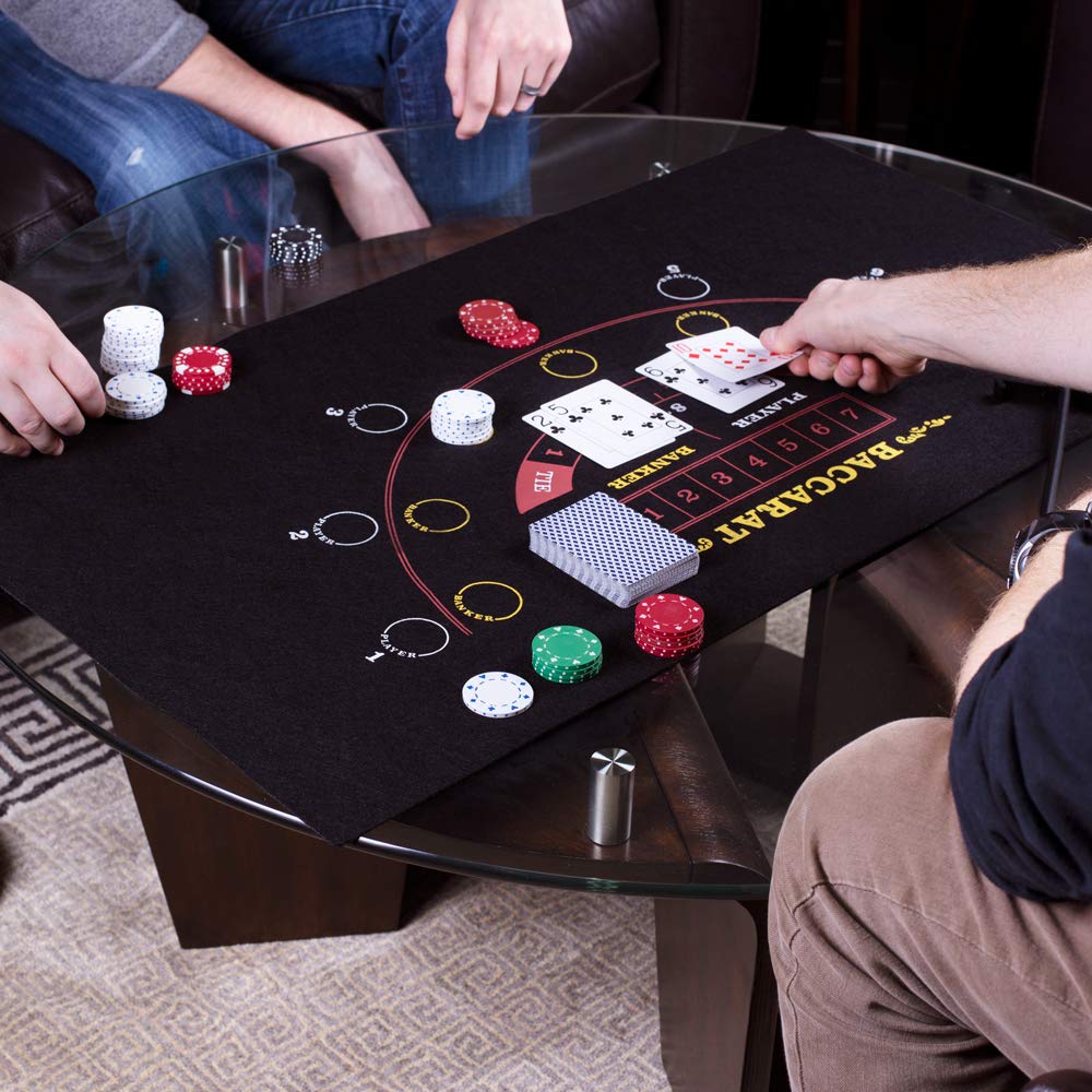 Mini Baccarat Table Felt Layout - Includes Bonus Reference Card!