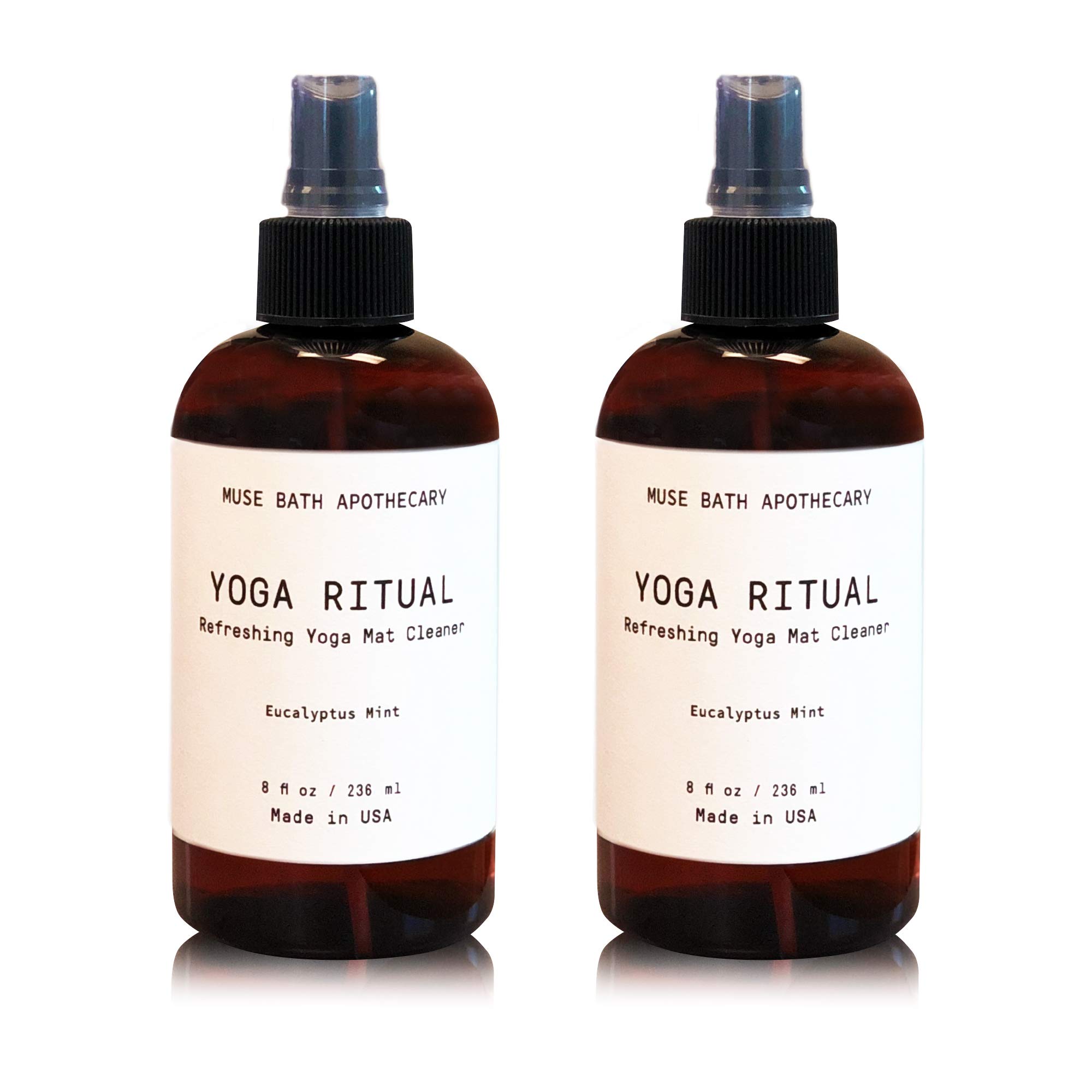 Muse Apothecary Yoga Ritual - Aromatic and Refreshing Yoga Mat Cleaner, 8 oz, Infused with Natural Essential Oils - Eucalyptus Mint, 2 Pack