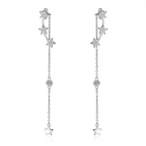 Star Earrings for Women Sterling Silver Star Jewerly Earwire Stud Earrings Gifts for Women