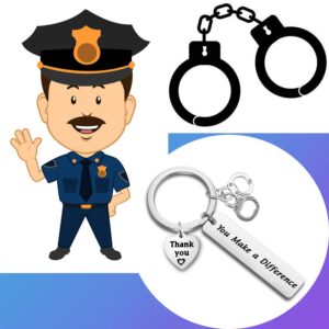 TGBJE Police Officer Appreciation Gift You Make A Difference Keychain Police Officer Gift Police Graduation Gift (Police Officer Gift)