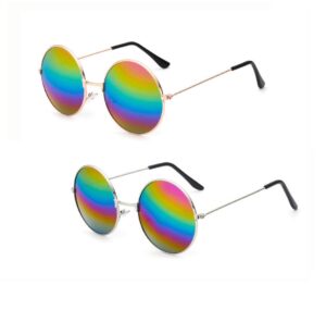 penta angel 2pcs colored round retro sunglasses