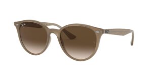 ray-ban rb4305 round sunglasses, opal beige/brown gradient, 53 mm