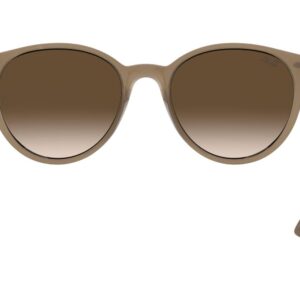 Ray-Ban RB4305 Round Sunglasses, Opal Beige/Brown Gradient, 53 mm