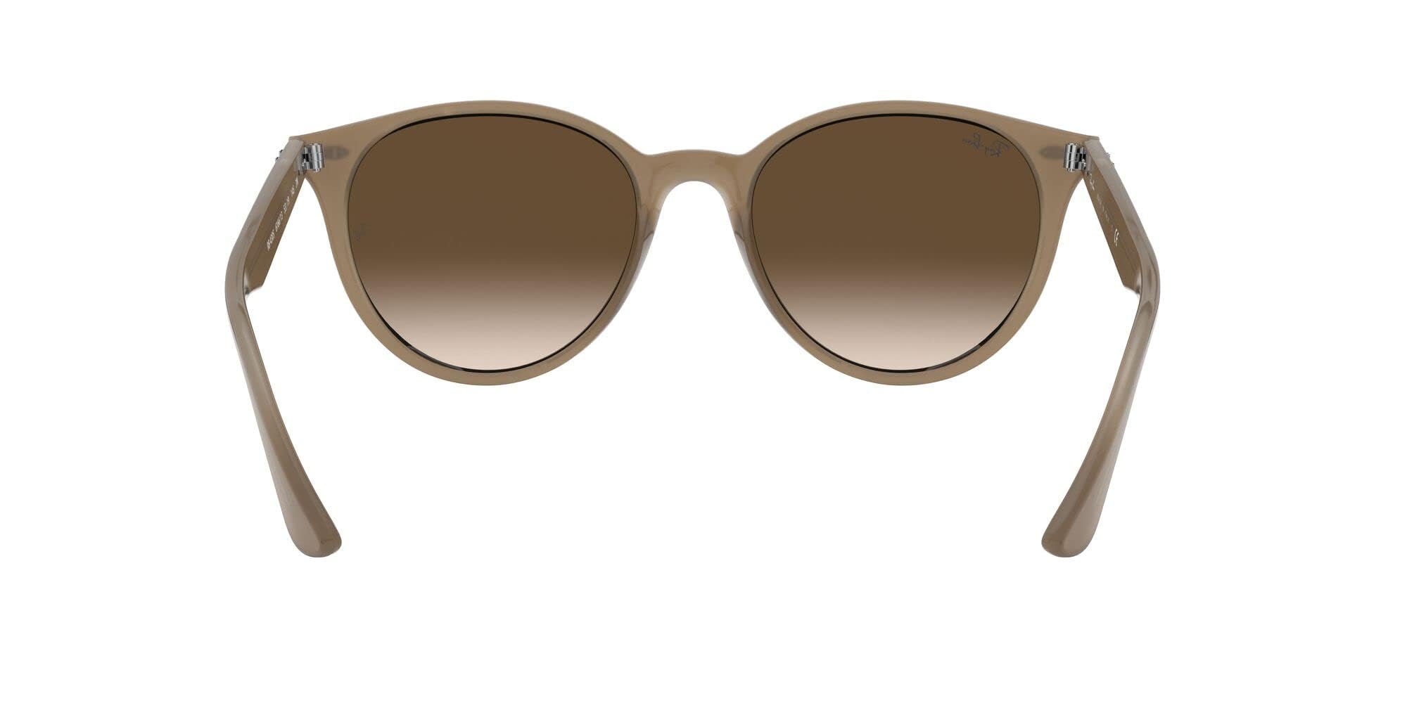 Ray-Ban RB4305 Round Sunglasses, Opal Beige/Brown Gradient, 53 mm