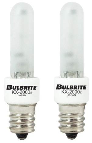 Bulbrite KX40/E12 40W KX-2000 Krypton/Xenon T3 Clear Bulb, Candelabra Base (Frost 2 Pack)