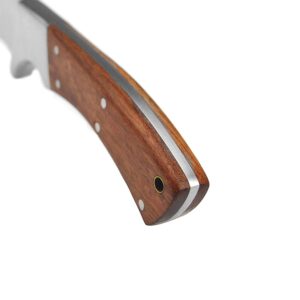 TONIFE NorthStar Full Tang Fixed Blade Hunting Knife with Natural Rosewood Handle and Nylon Sheath