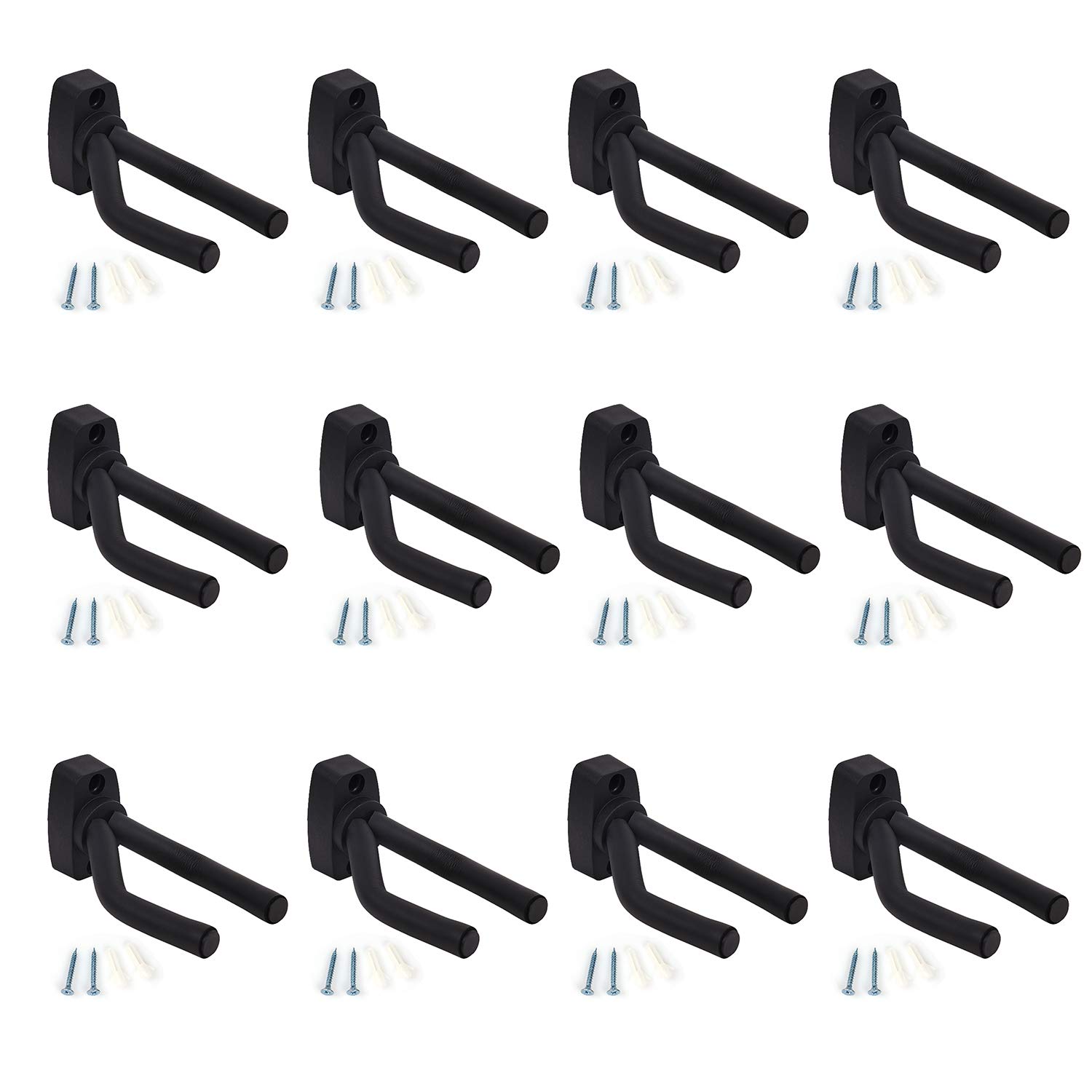 Tosnail 12 Pack Wall Mount Guitar Hangers Hooks Holders