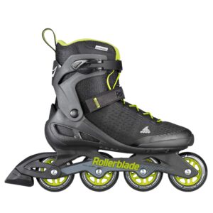 Rollerblade Zetrablade Elite Men's Adult Fitness Inline Skate, Black and Lime, Performance Inline Skates