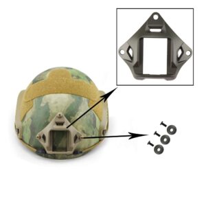 AOUTACC Tactical Helmet NVG Mount Shroud Steel Sports Camera Bracket Base for ACH MICH OPS-Core FAST Helmet (G)