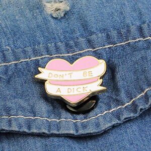 WAFUNNE Enamel Pin Cute Lady Badges Brooch Pink Heart