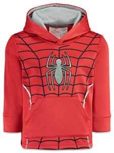 marvel spiderman toddler boys athletic fleece pullover hoodie pockets 4t