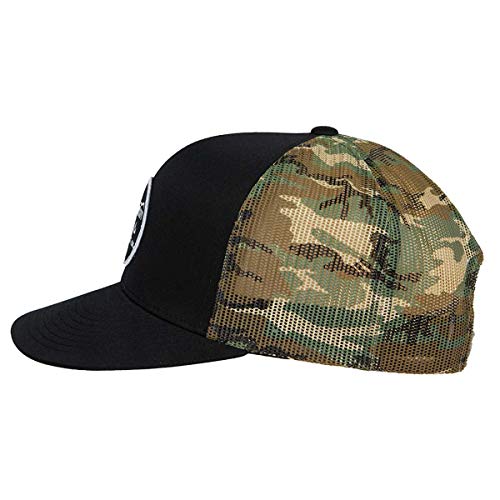 Brixton Men's Wheeler Medium Profile Adjustable Mesh Hat, Blackcamo, One Size